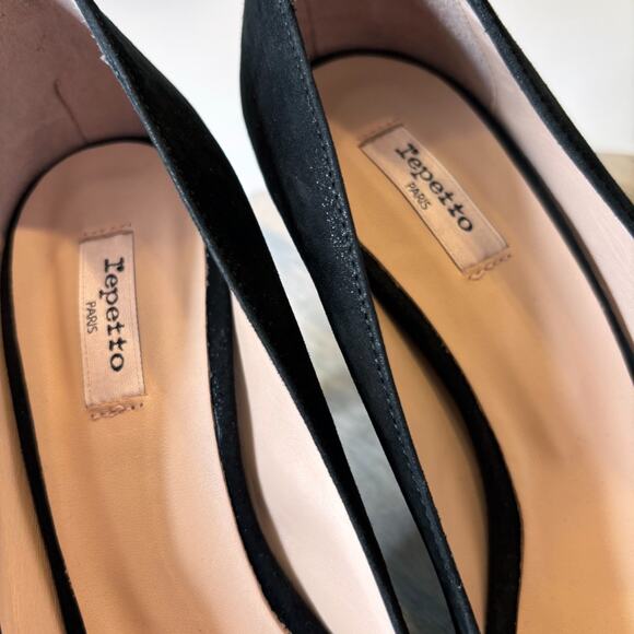 NEW Repetto Diva Clap 75 AD Black Suede Luxury Heels EU Size 39 US Size 9 - Picture 8 of 14